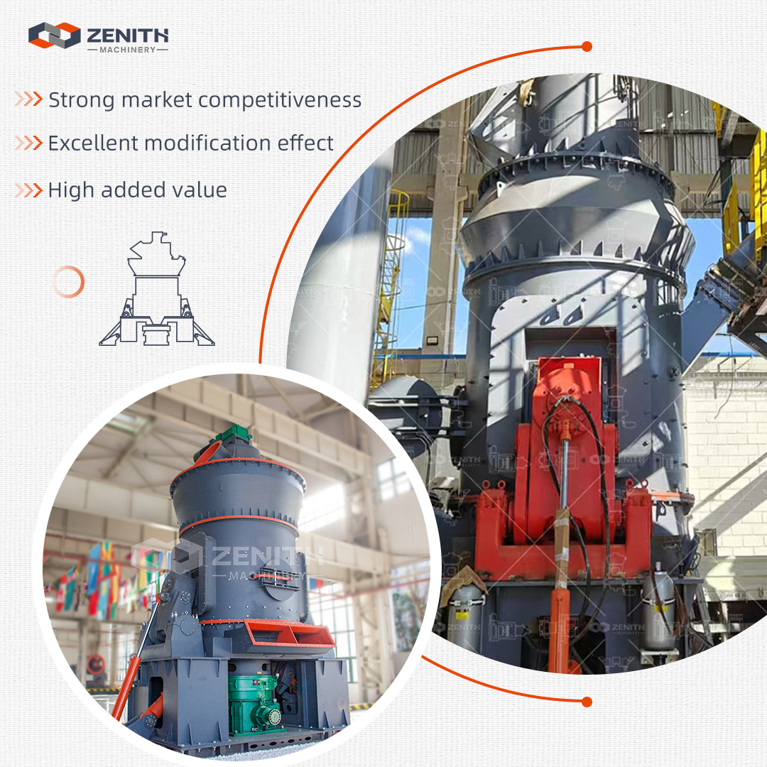 Sealed and dust-free ZENITH LM170 vertical mill in limestone powder production